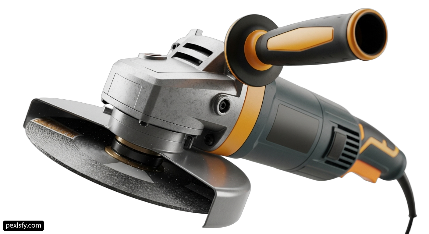 Small angle grinder on a white background png transparent background
