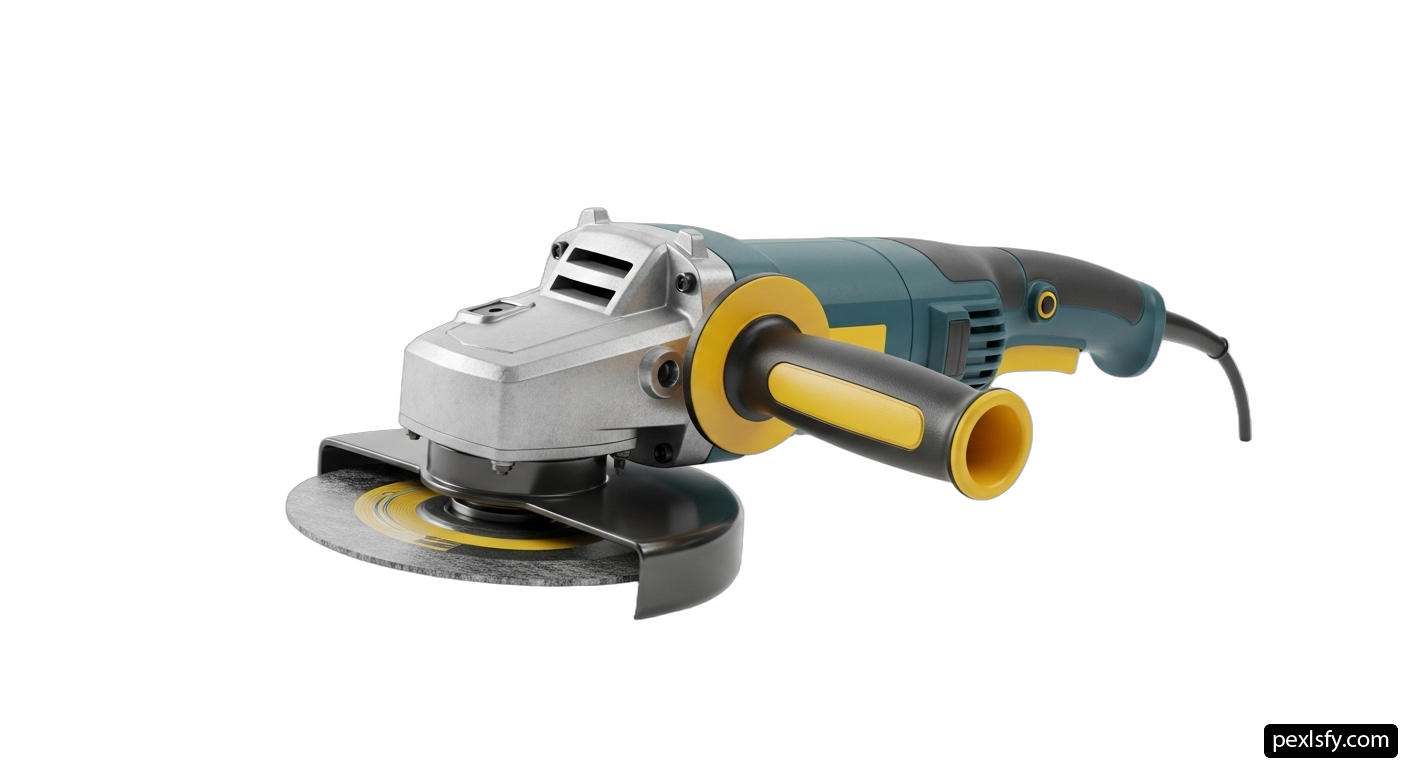 Small angle grinder on a white background png transparent background