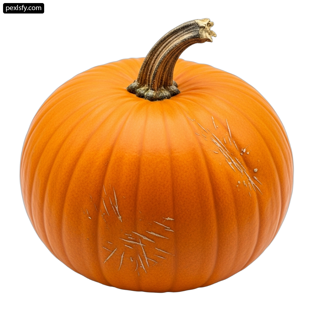 Small orange pumpkin on a white background png transparent background