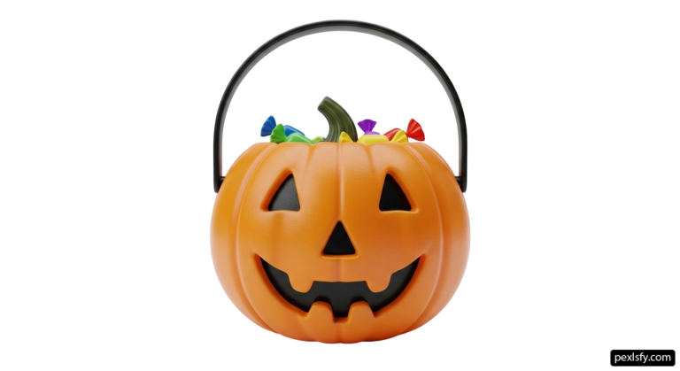 Small orange pumpkin with a black handle png transparent background