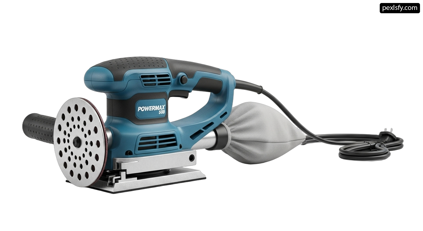 Small orbital sander on a white background png transparent background