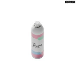 Spray can of dry shampoo on a white background png transparent background