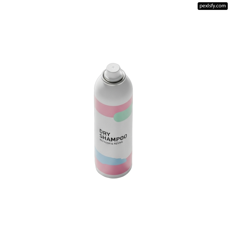 Spray can of dry shampoo on a white background png transparent background