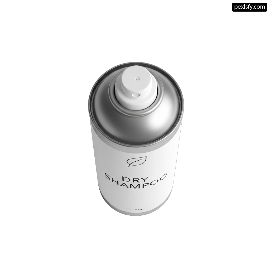 Spray can of dry shampoo on a white background png transparent background