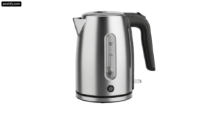 Stainless steel electric kettle on a white background png transparent background