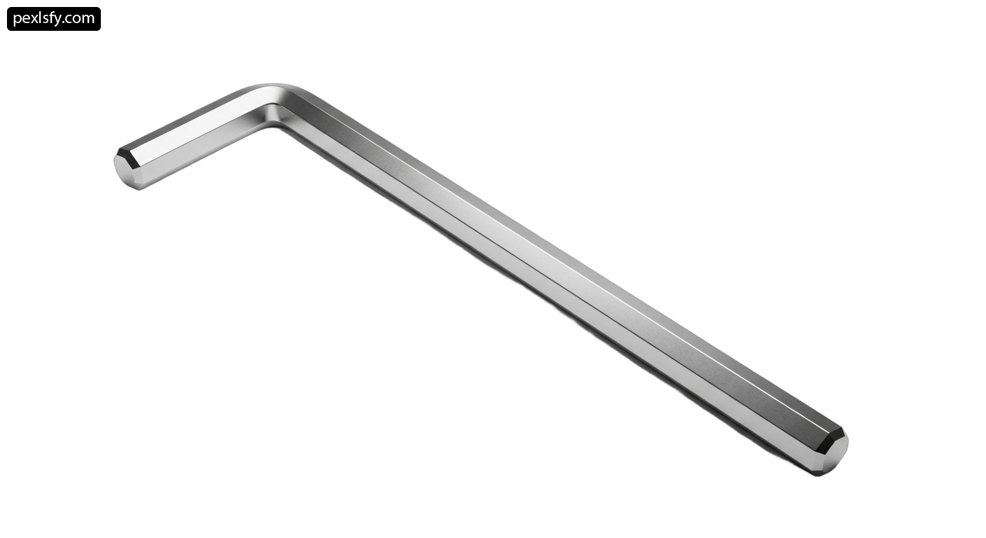 Stainless steel handle on a white background png transparent background