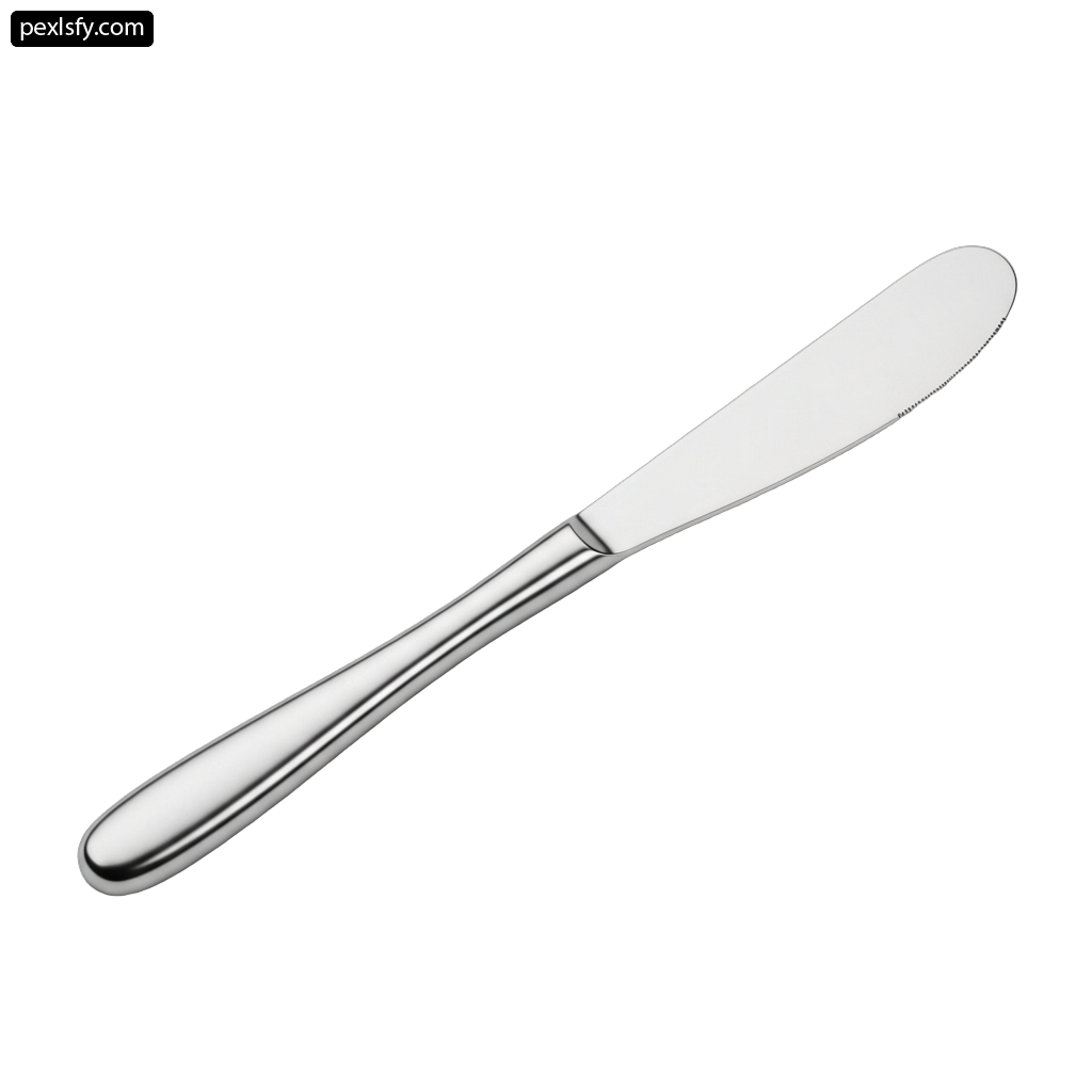 Stainless steel knife on a white background png transparent background