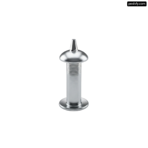 Stainless steel screw on a white background png transparent background