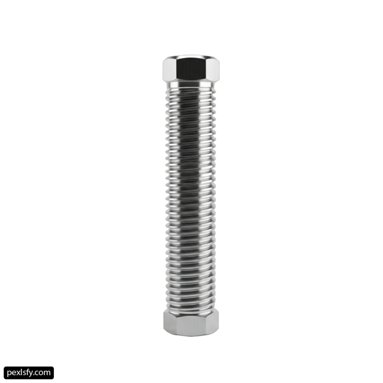 Stainless steel screw on a white background png transparent background