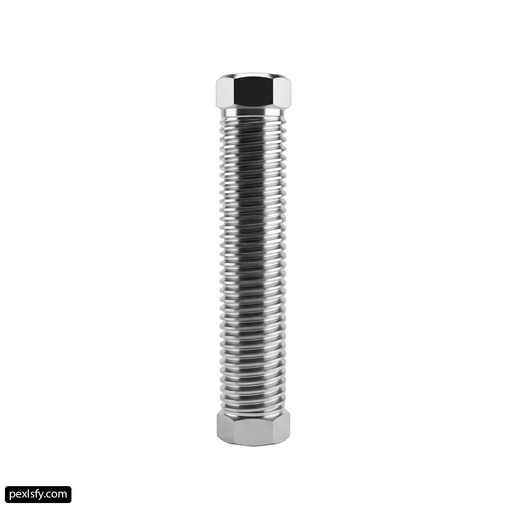 Stainless steel screw on a white background png transparent background