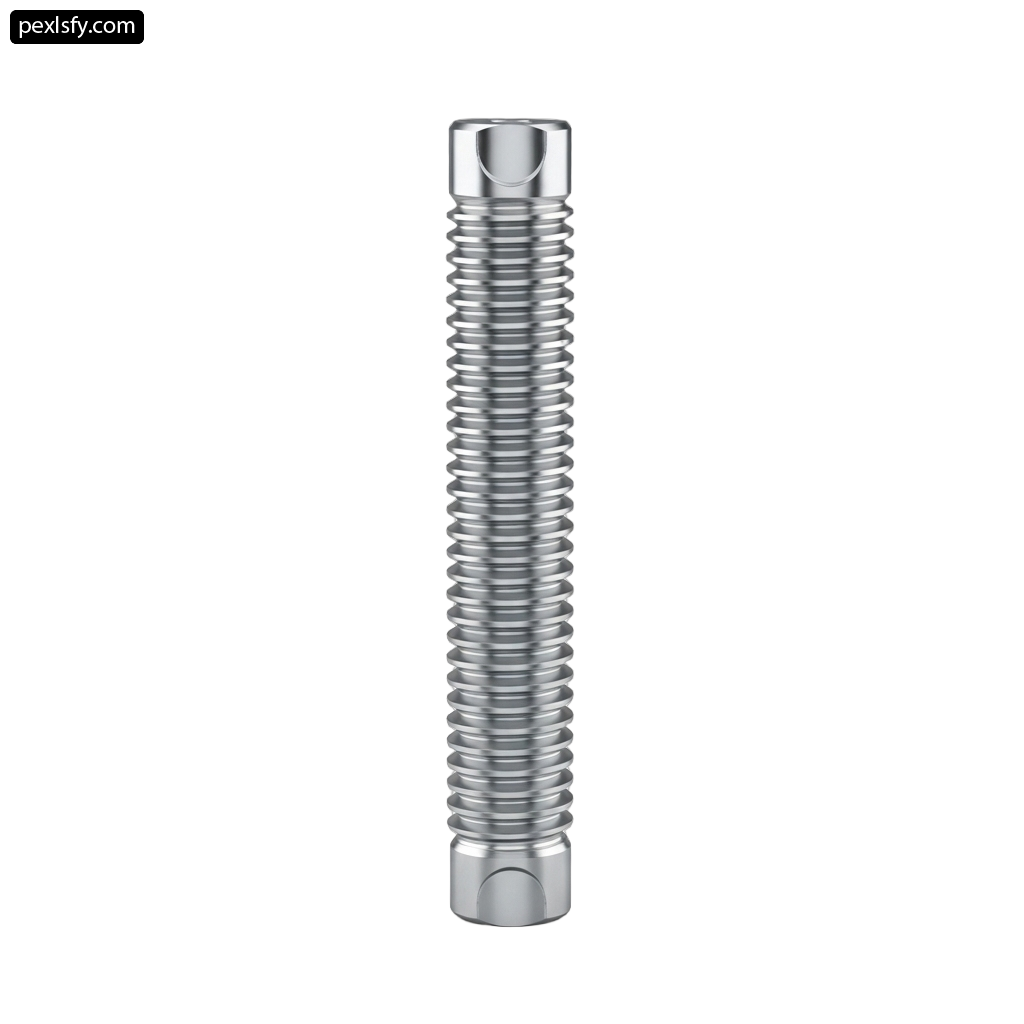 Stainless steel screw on a white background png transparent background