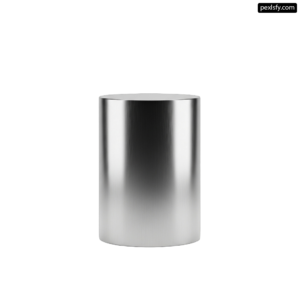 Stainless steel trash can on a white background png transparent background