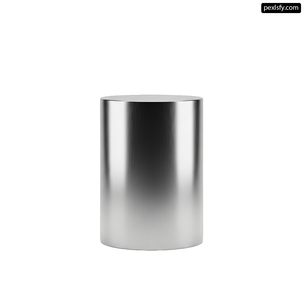 Stainless steel trash can on a white background png transparent background