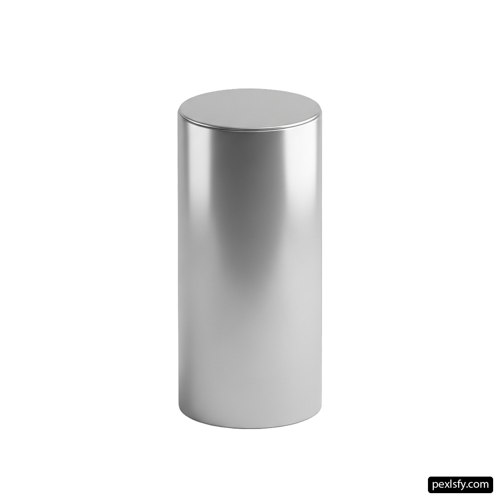 Stainless steel trash can on a white background png transparent background