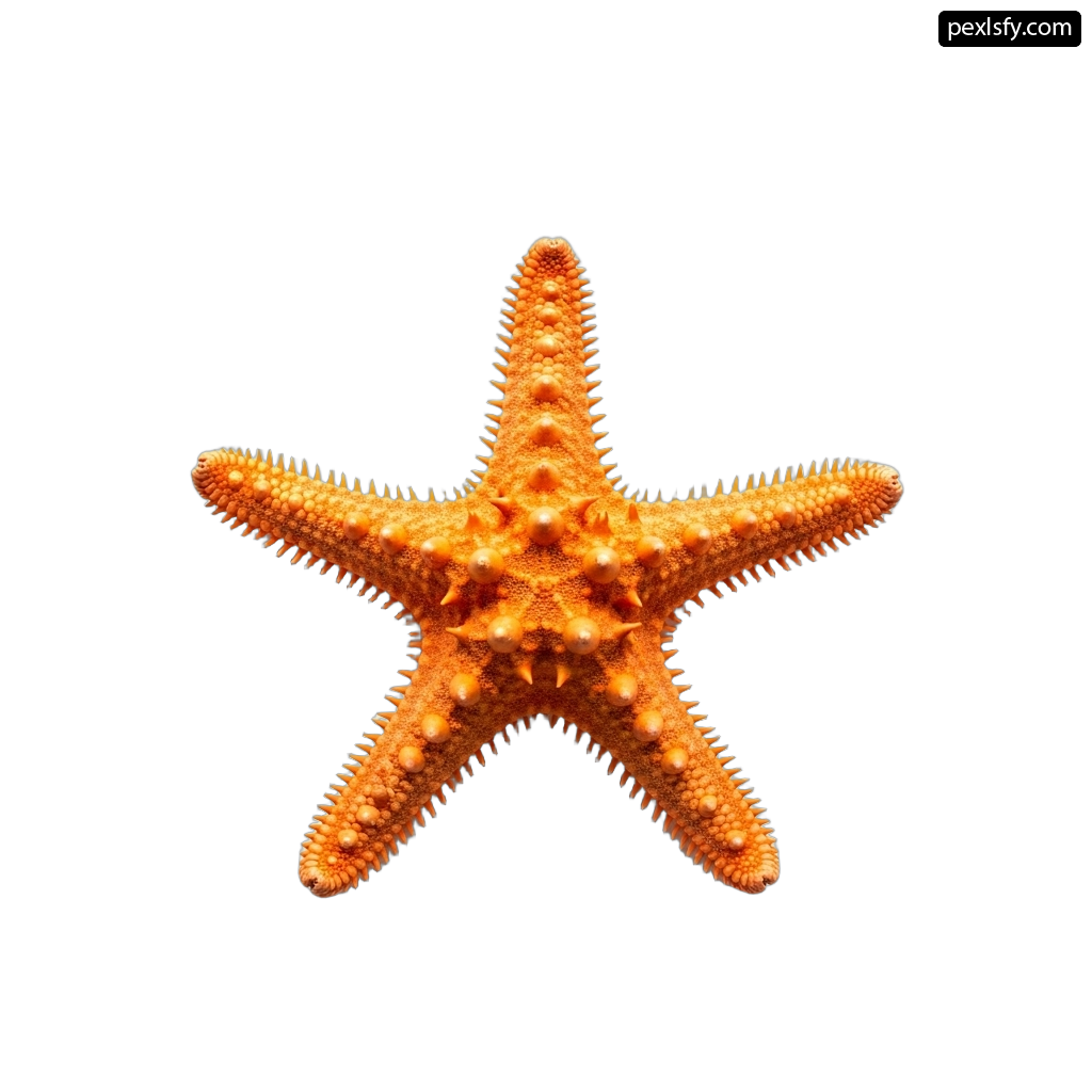 Starfish isolated on white background png transparent background