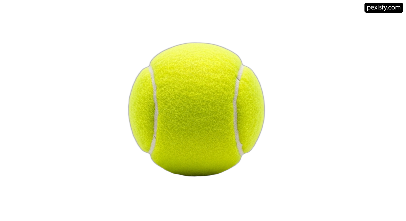 Tennis ball on a white background png transparent background