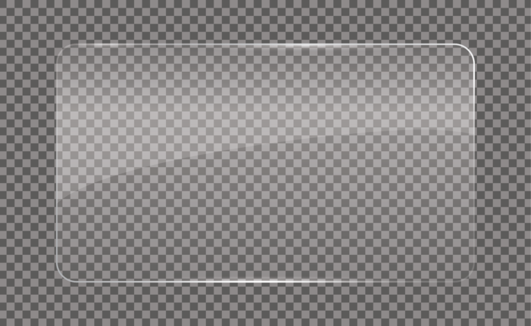 Tinted Glass PNG Transparent, Frosted Glass Overlay Clipart, Glassmorphism Effect, Rounded Glass Panel, Transparent Glass Frame, iridescent glass png