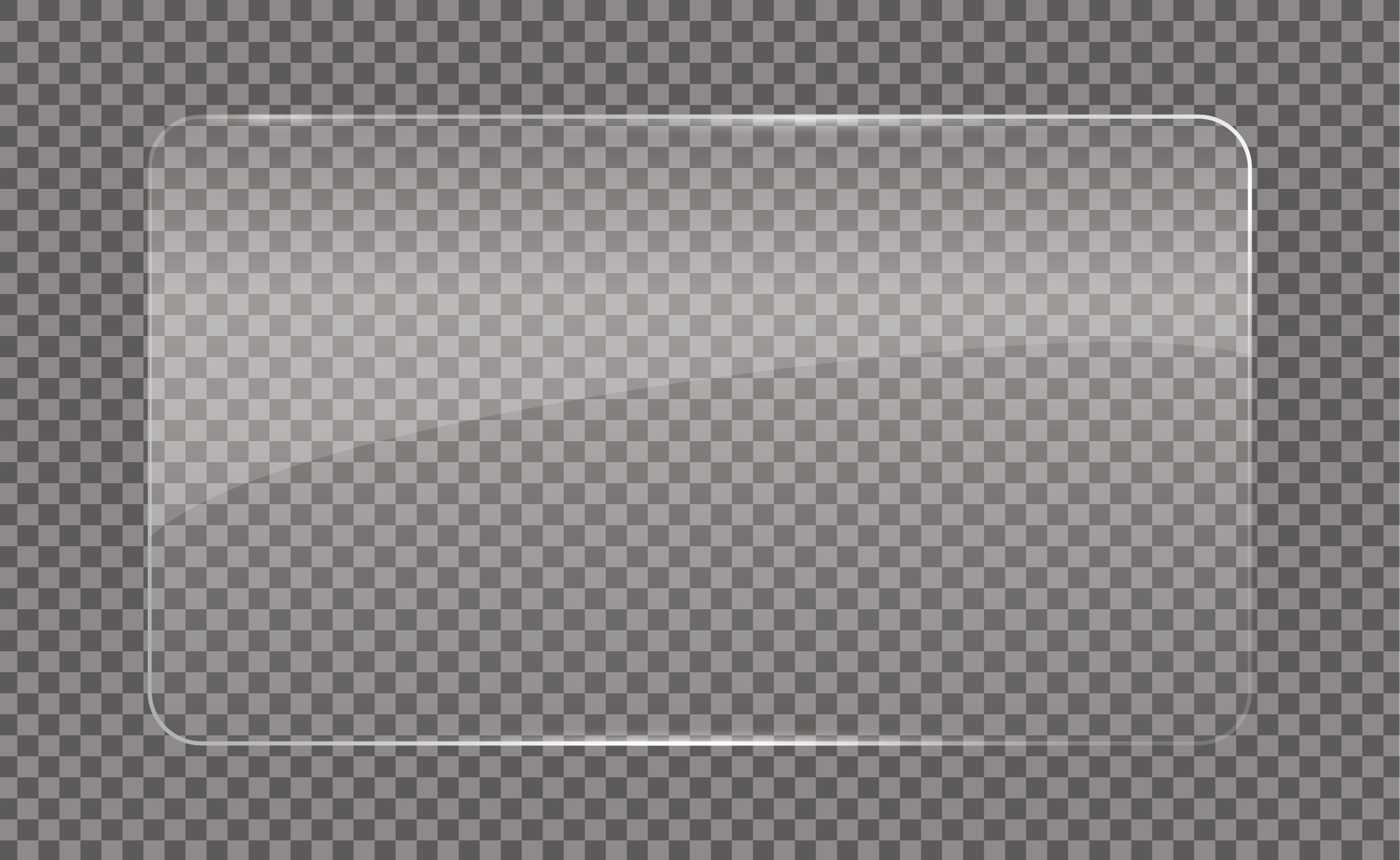 Tinted Glass PNG Transparent, Frosted Glass Overlay Clipart, Glassmorphism Effect, Rounded Glass Panel, Transparent Glass Frame, iridescent glass png