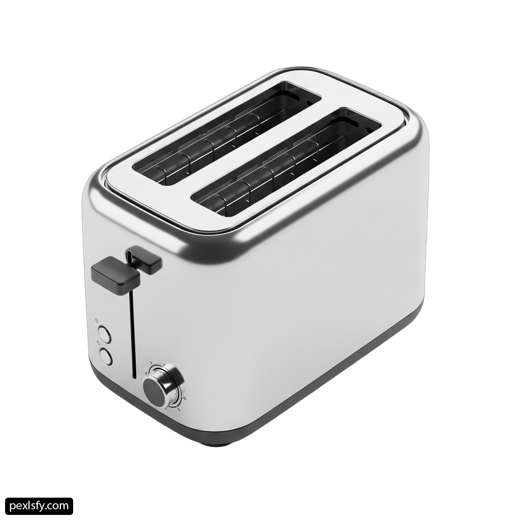 Toaster with four slices of bread on it png transparent background