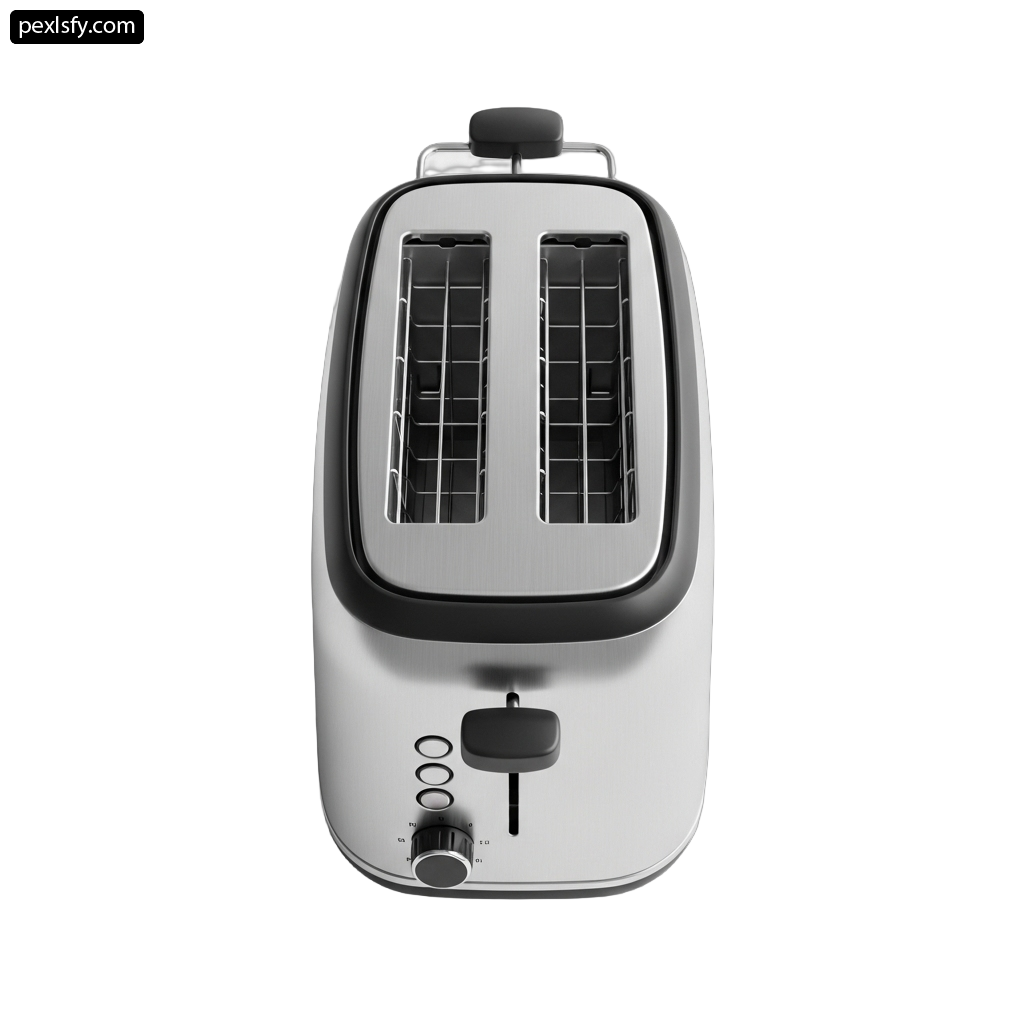 Toaster with two slices of bread on it png transparent background