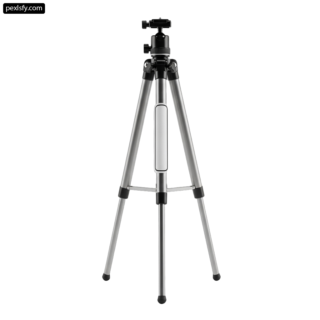 Tripod with a camera on top of it png transparent background