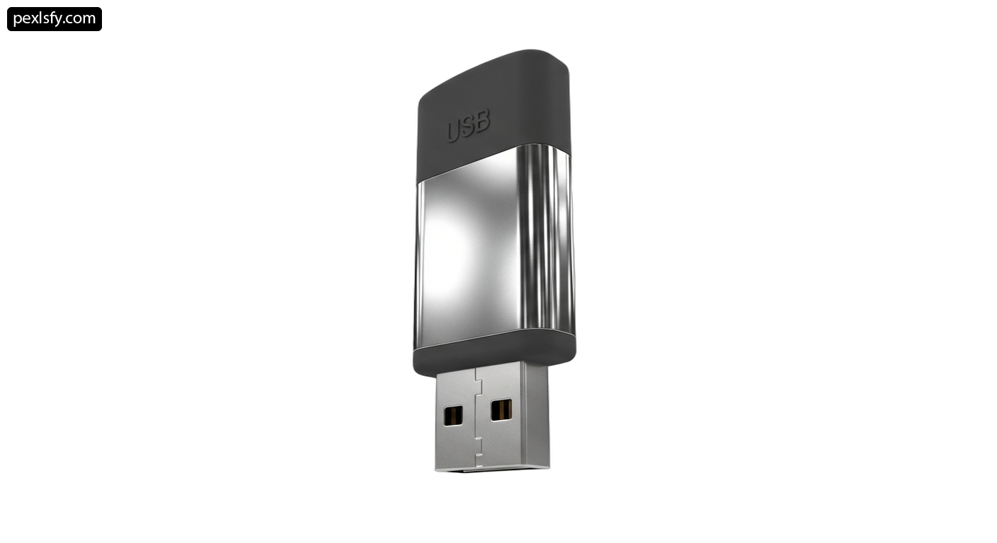 Usb flash drive is shown on a white background png transparent background