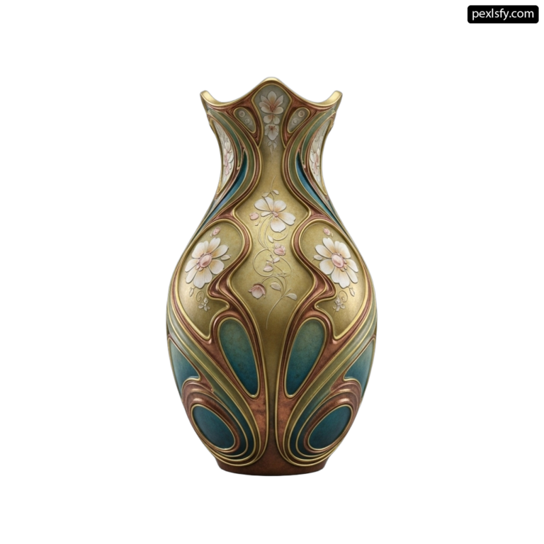 Vase that is sitting on a white surface png transparent background