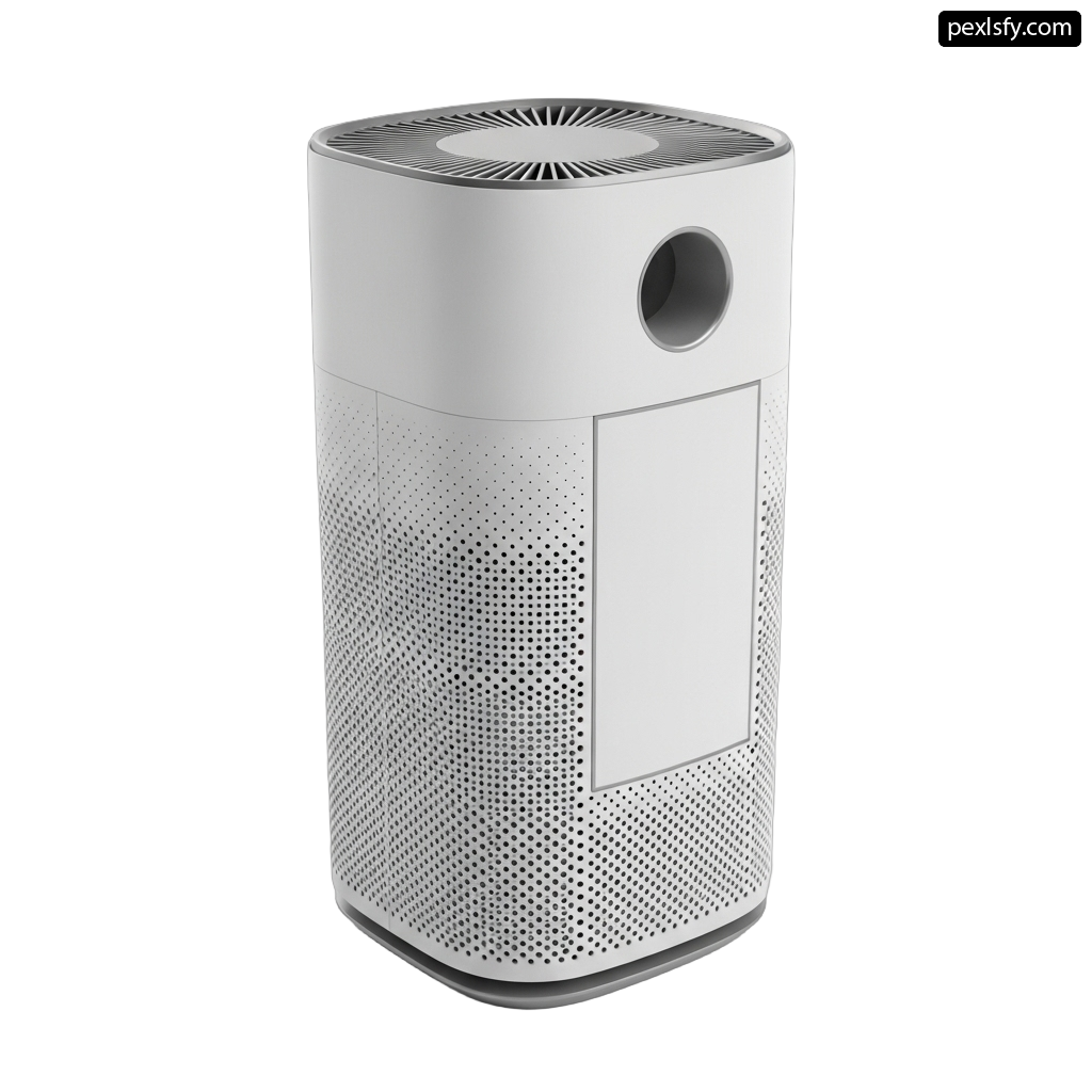 White air purifier on a white background png transparent background
