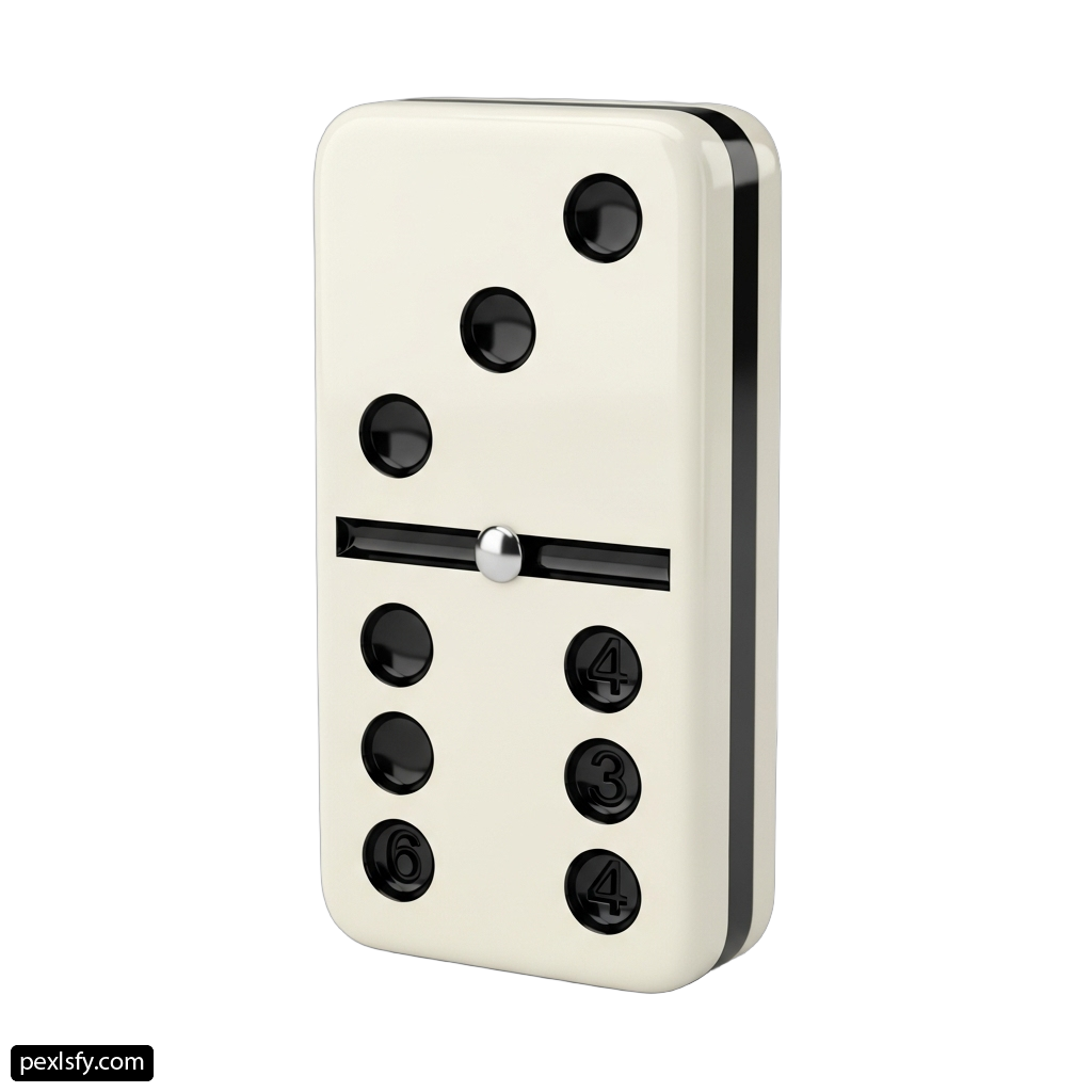 White and black dominoes on a white background png transparent background