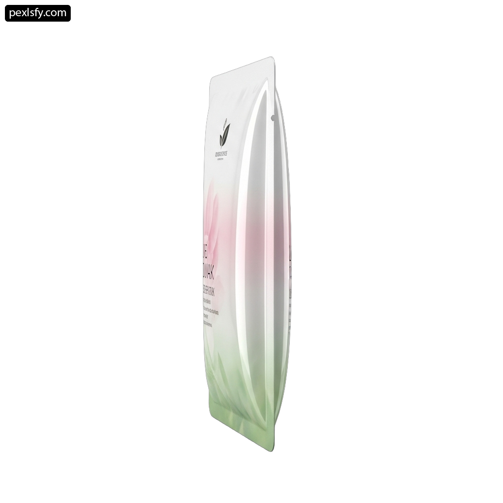 White and green surfboard with a pink flower on it png transparent background