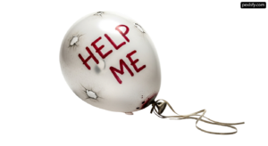 White balloon with the words help me written on it png transparent background