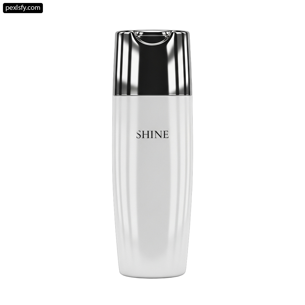 White bottle with a black lid on a white background png transparent background