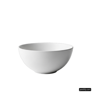 White bowl on a white background png transparent background
