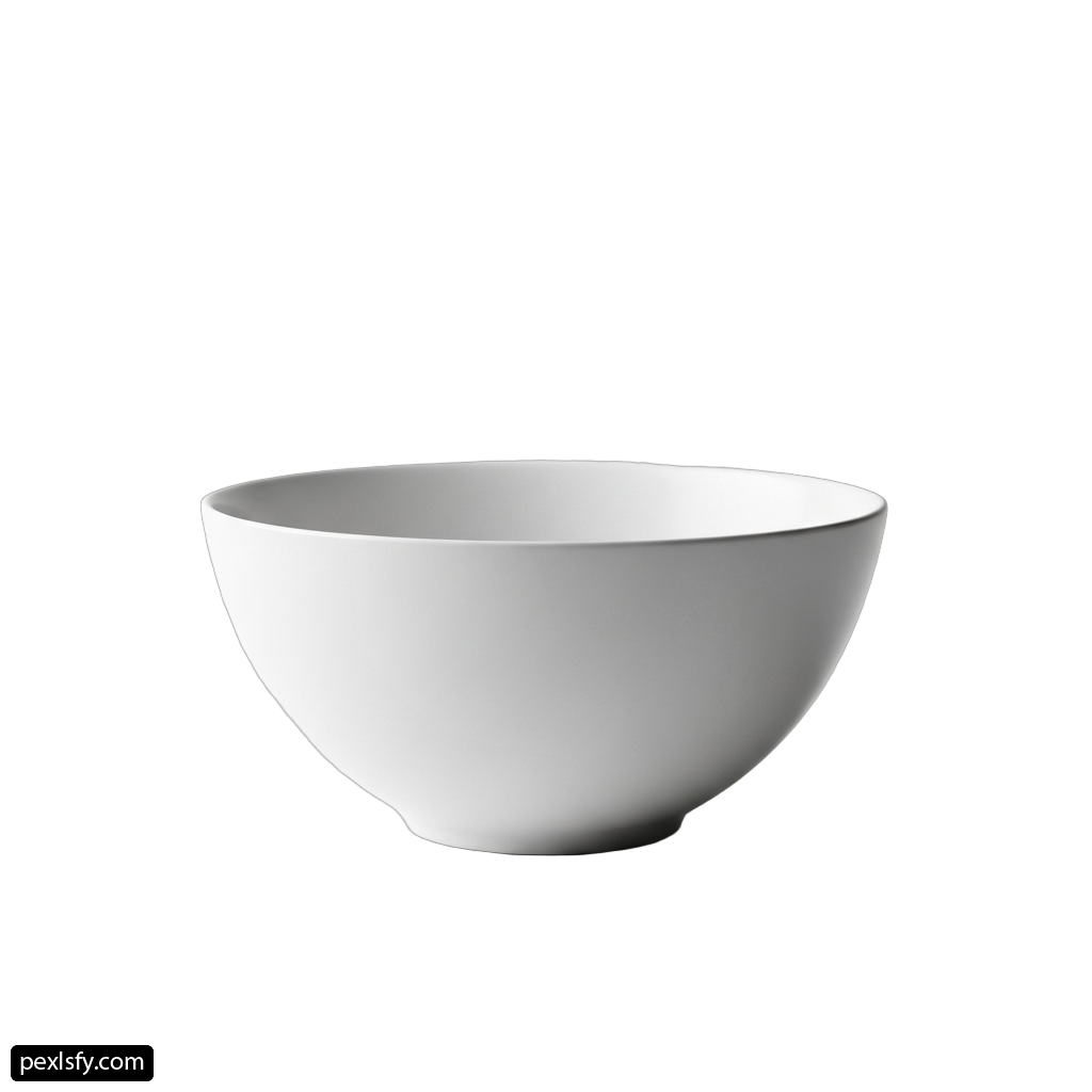White bowl on a white background png transparent background