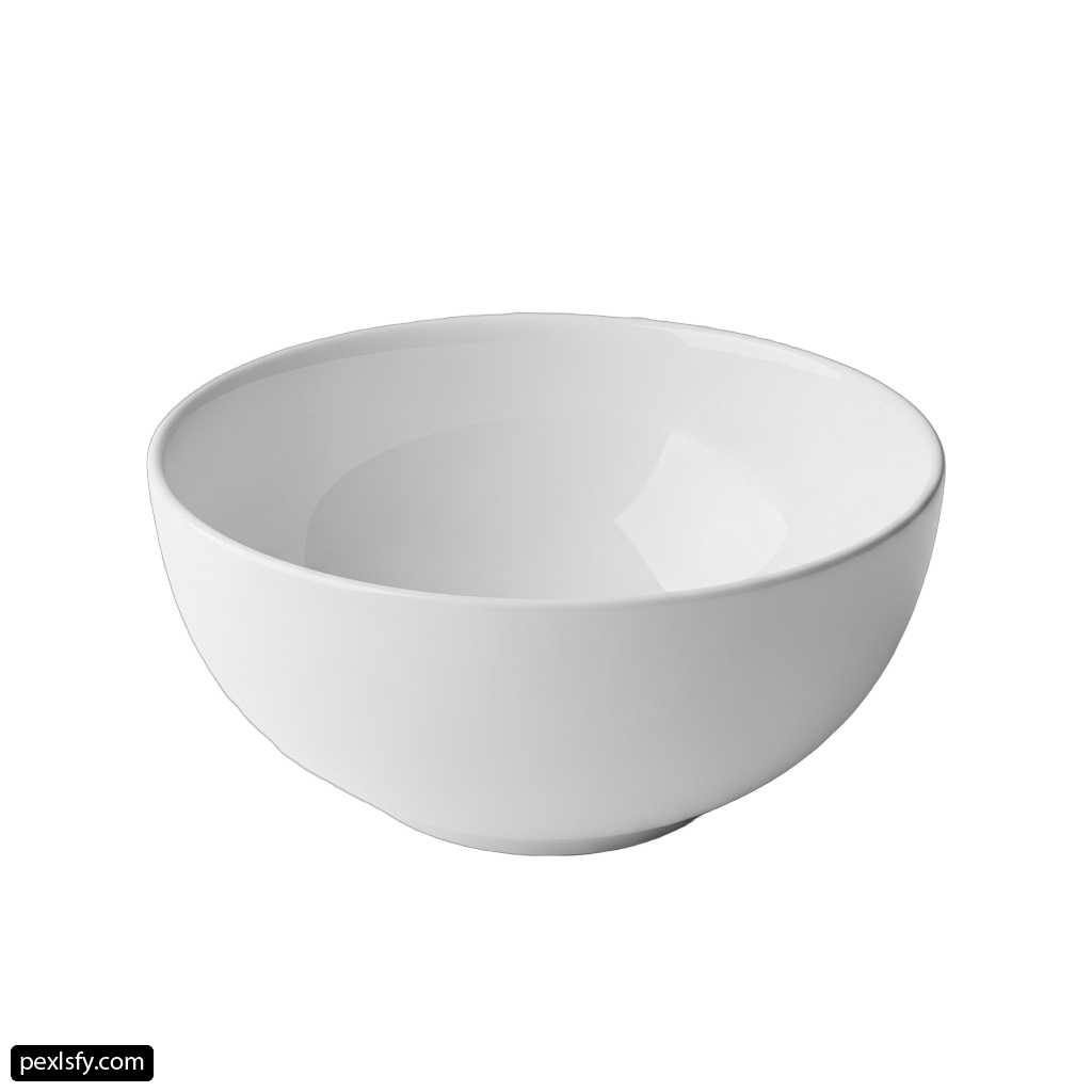 White bowl on a white background png transparent background
