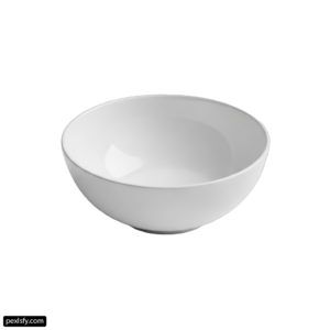 White bowl on a white background png transparent background