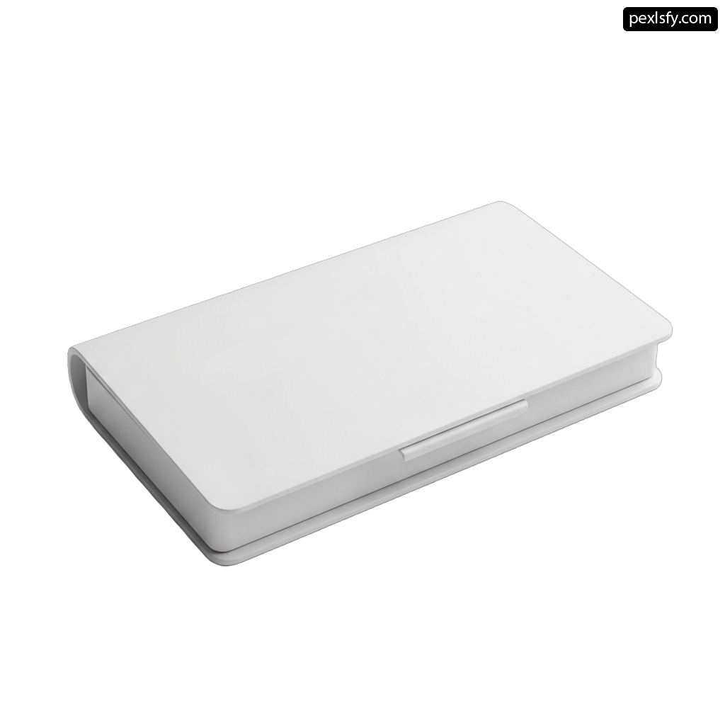 White business card holder on a white background png transparent background