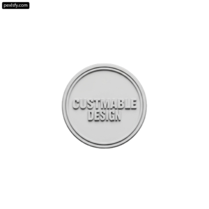 White button with the words customizable design on it png transparent background