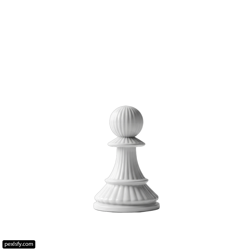 White chess piece on a white background png transparent background