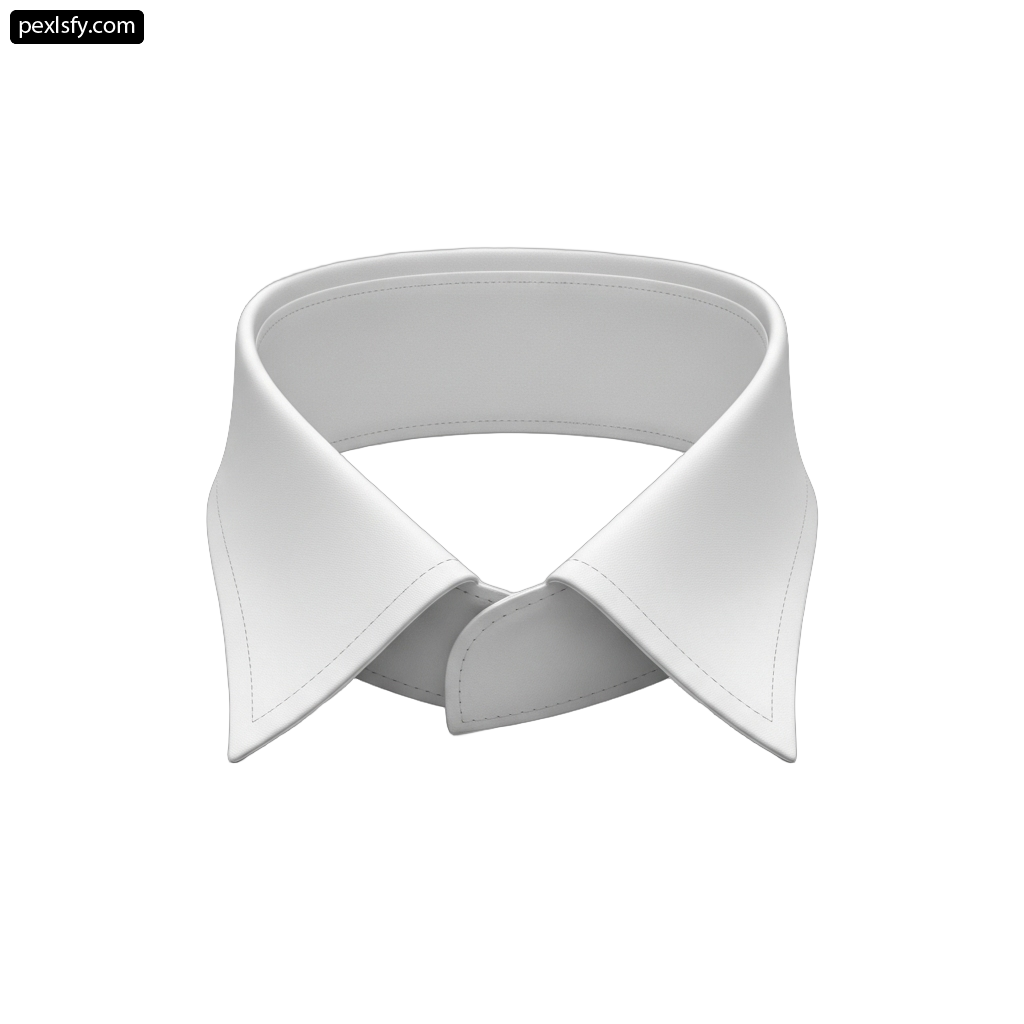 White collar with a bow on it png transparent background