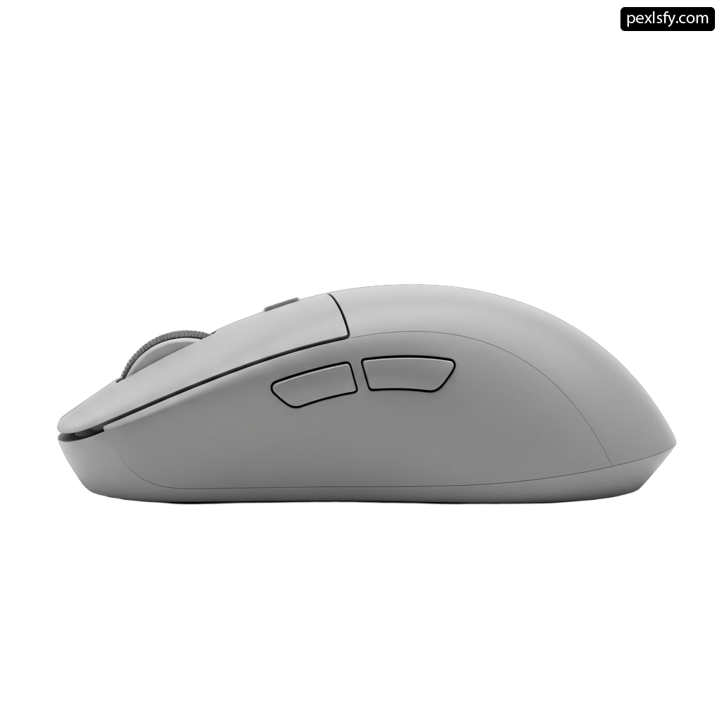 White computer mouse on a white background png transparent background