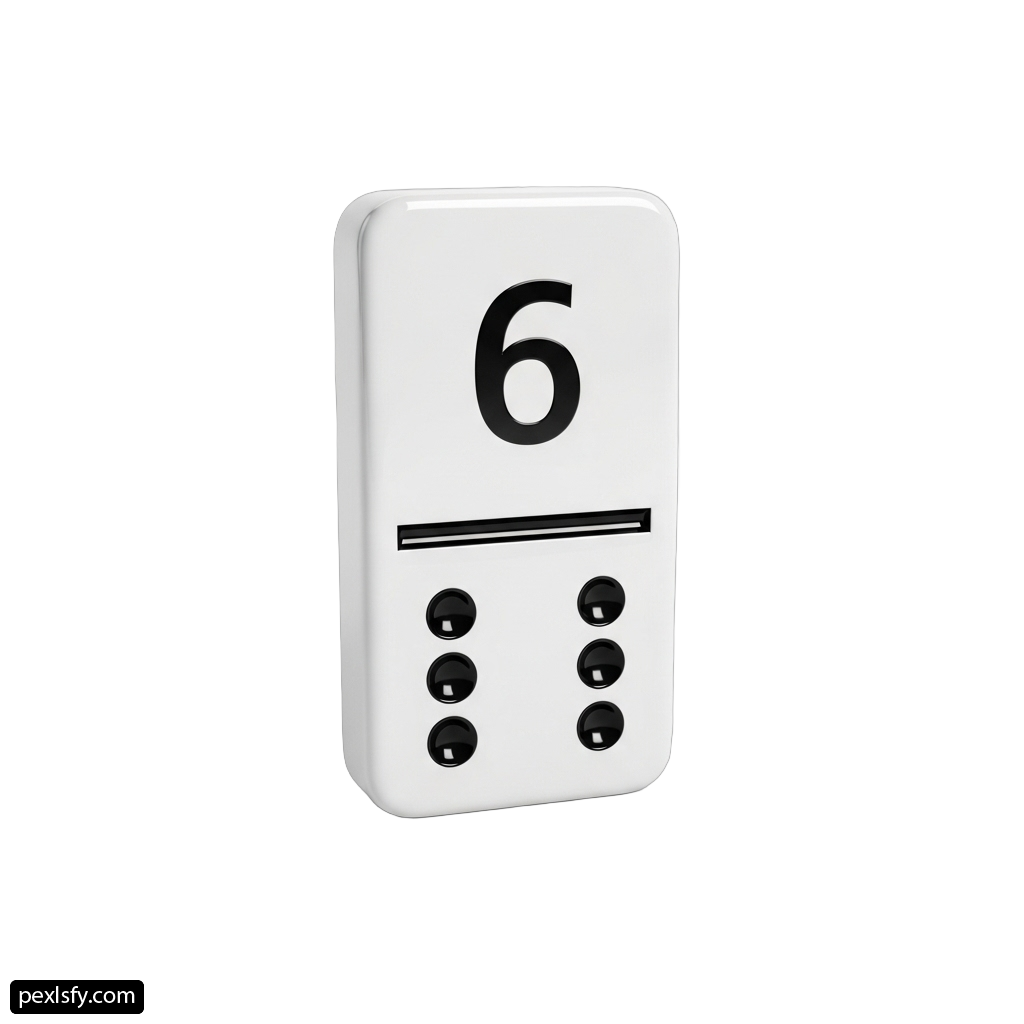 White doorbell with the number 6 on it png transparent background