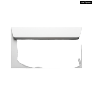 White envelope on a white background png transparent background