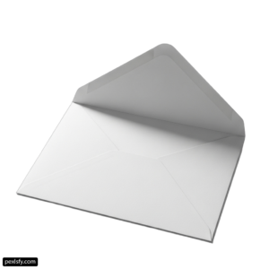 White envelope on a white background png transparent background
