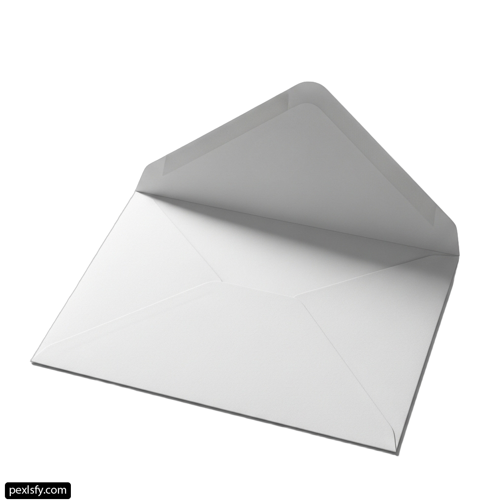 White envelope on a white background png transparent background