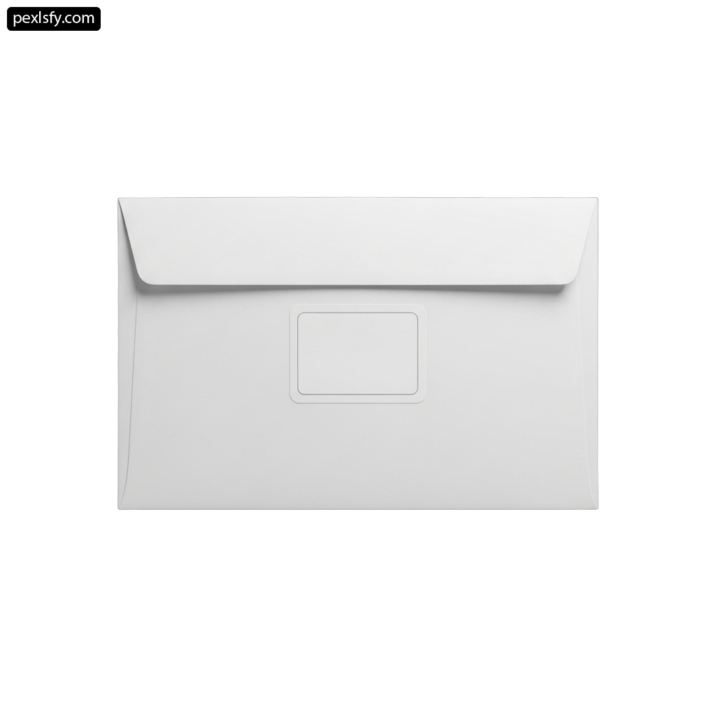 White envelope on a white background png transparent background
