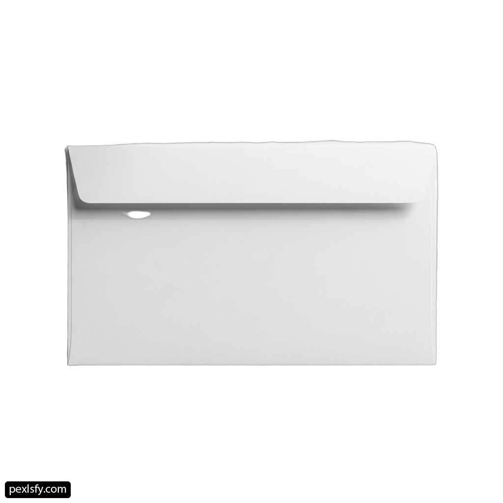 White envelope on a white background png transparent background
