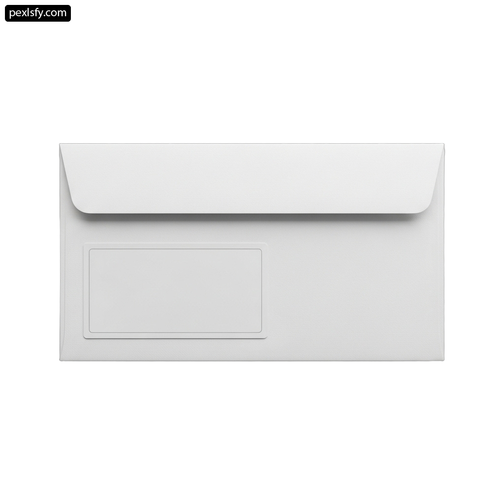 White envelope on a white background png transparent background