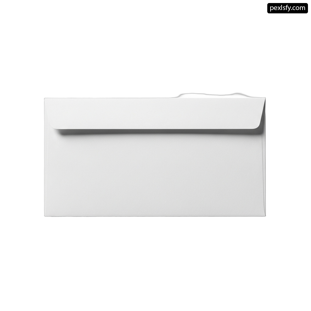 White envelope on a white background png transparent background