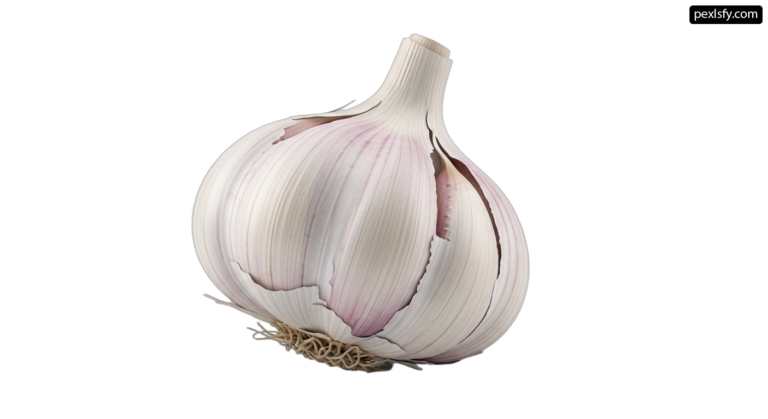 White garlic bulb on a white background png transparent background